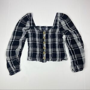 American Eagle Plaid Top Size Small